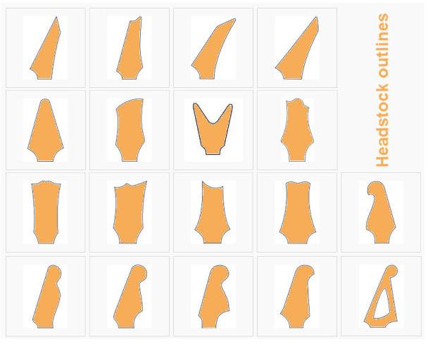 Variety of Headstock Shapes