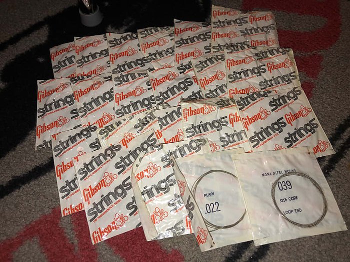 Gibson Lot of 20 Guitar Strings Sealed/unused “old stock” Vintage .022 Plain