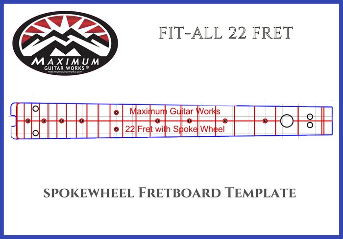 22 Fret Fretboard Fit-All 25.5" Templates