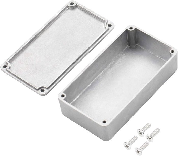 DaierTek 125B 1590N1 Aluminum Guitar Pedal Enclosure 122x66x39.5 MM Metal Stompbox Enclosure Guitar Effect Unfinished Toggle Switch Box