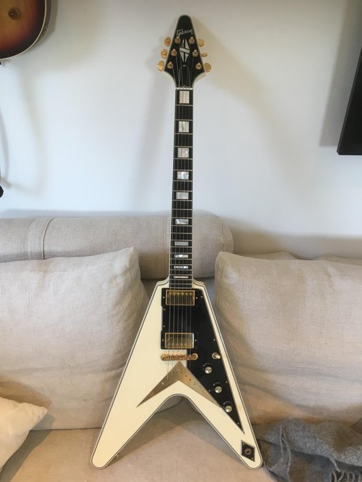 Gibson Custom Shop Flying V Custom 2007 White Guitar