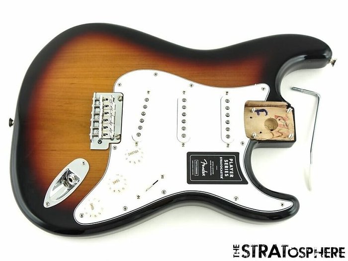 22 Fender Player Stratocaster Strat Complete LOADED BODY 3Ts Guitar Sunburst