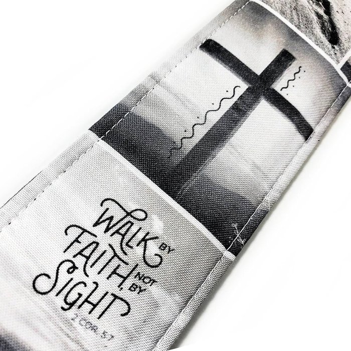 Amazon.com: Cross Guitar Strap, Black and White Christian Genuine ...