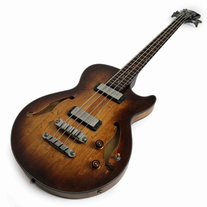 Ibanez AGBV200ATCL Artcore Semi-Hollow Body Bass in Tobacco Burst ...