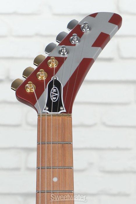 EVH Striped Series Shark Electric Guitar - Burgundy Red with ...