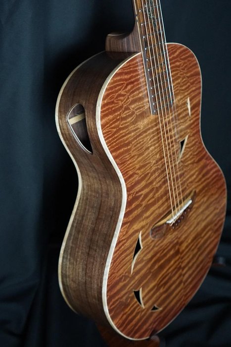 Finished and shipped my first acoustic - Modern "f-hole" design ...