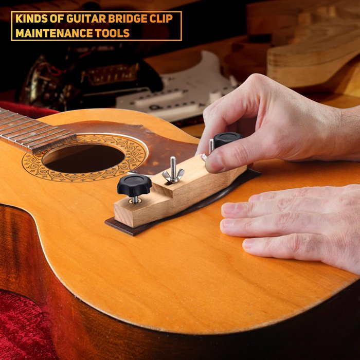 Amazon.com: Facmogu Solid Maple Guitar Bridge Clamp, Entry Level Bridge Clamp Acoustic Luthier Tools with Cork Gasket & L-Wrench, Wooden Guitar Bridge ...