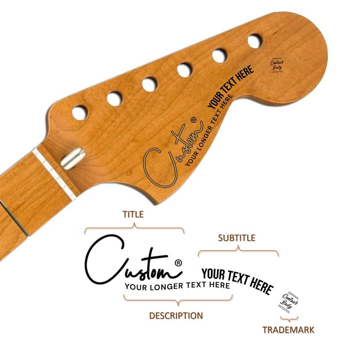 Headstock Decals Custom - Clark 01