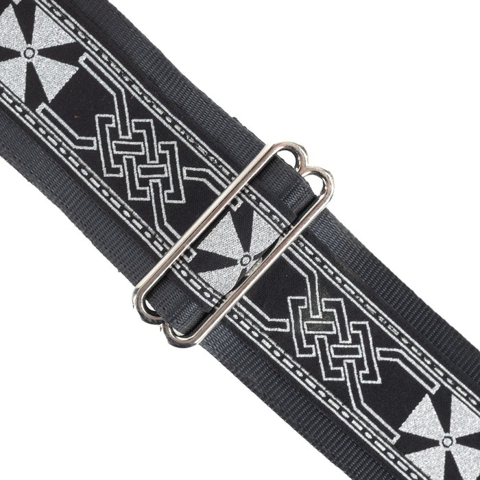Souldier 'Iron Cross' Silver Pattern Guitar Strap | Cream City Music