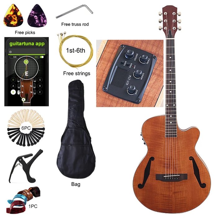 Acoustic Guitar Hole Side | Acoustic Guitar F Holes | Double Top ...