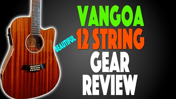 UNBOXING/REVIEW Vangoa 12 String Brown (Sapelle Wood)