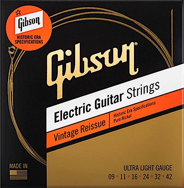 Gibson Vintage Reissue Pure Nickel Electric Guitar Strings .009 -.042