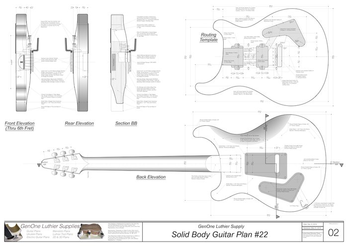 Solid Body Electric Guitar Plan #22