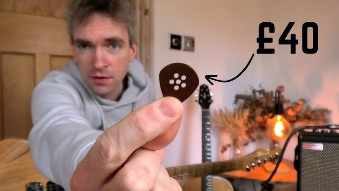 Trying out the BlueChip IBJ55 pick to explore its effect on tone and playability.