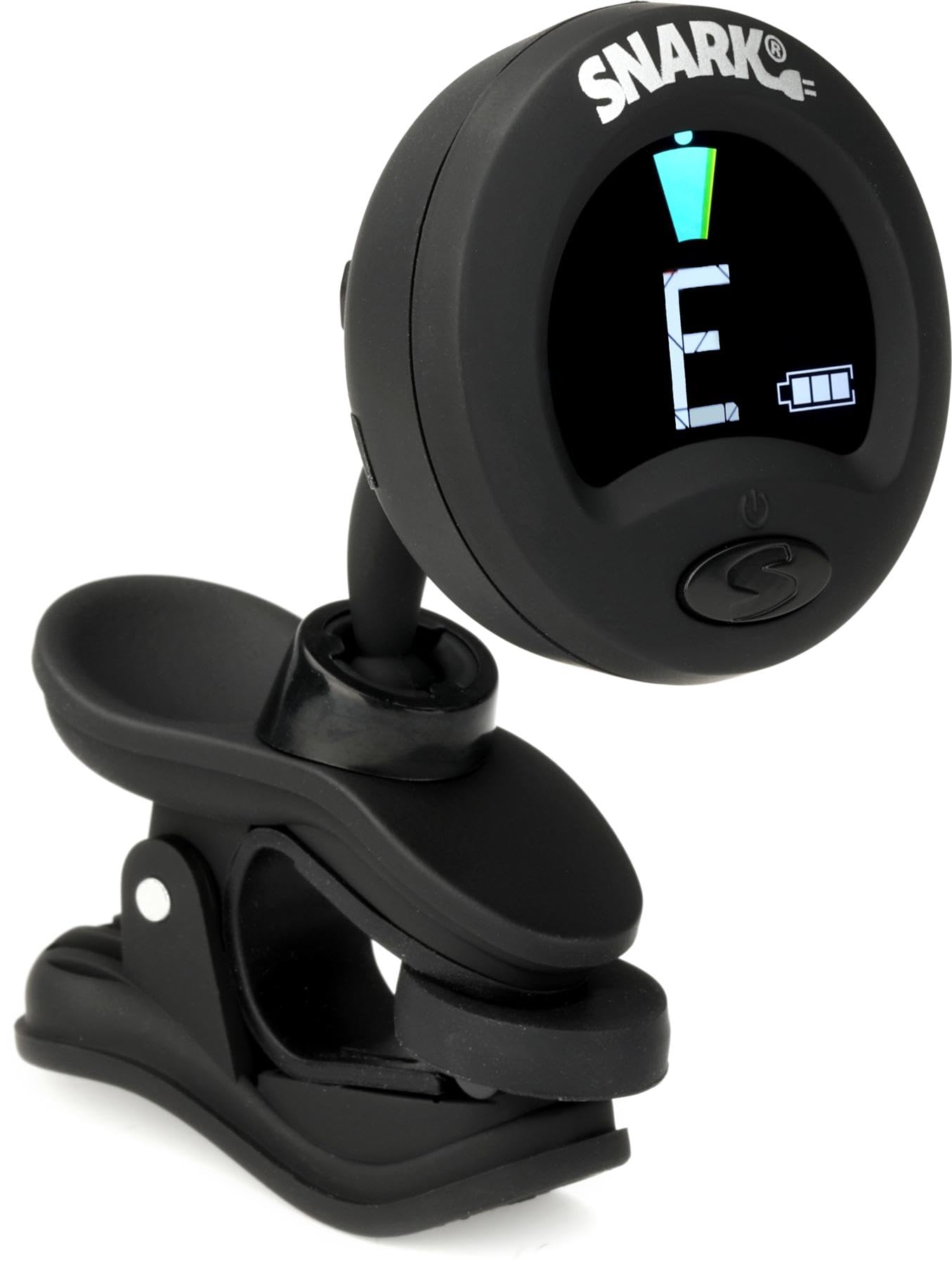 Rechargeable clip-on guitar tuner for modern musicians.