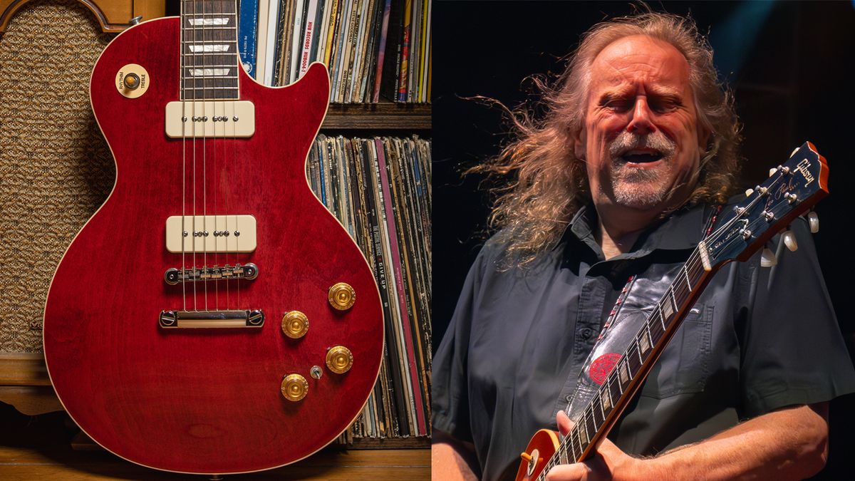 Warren Haynes demonstrating his signature Gibson Les Paul Standard.